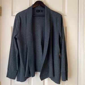 Rafaela Heather Grey Open Front Sweater